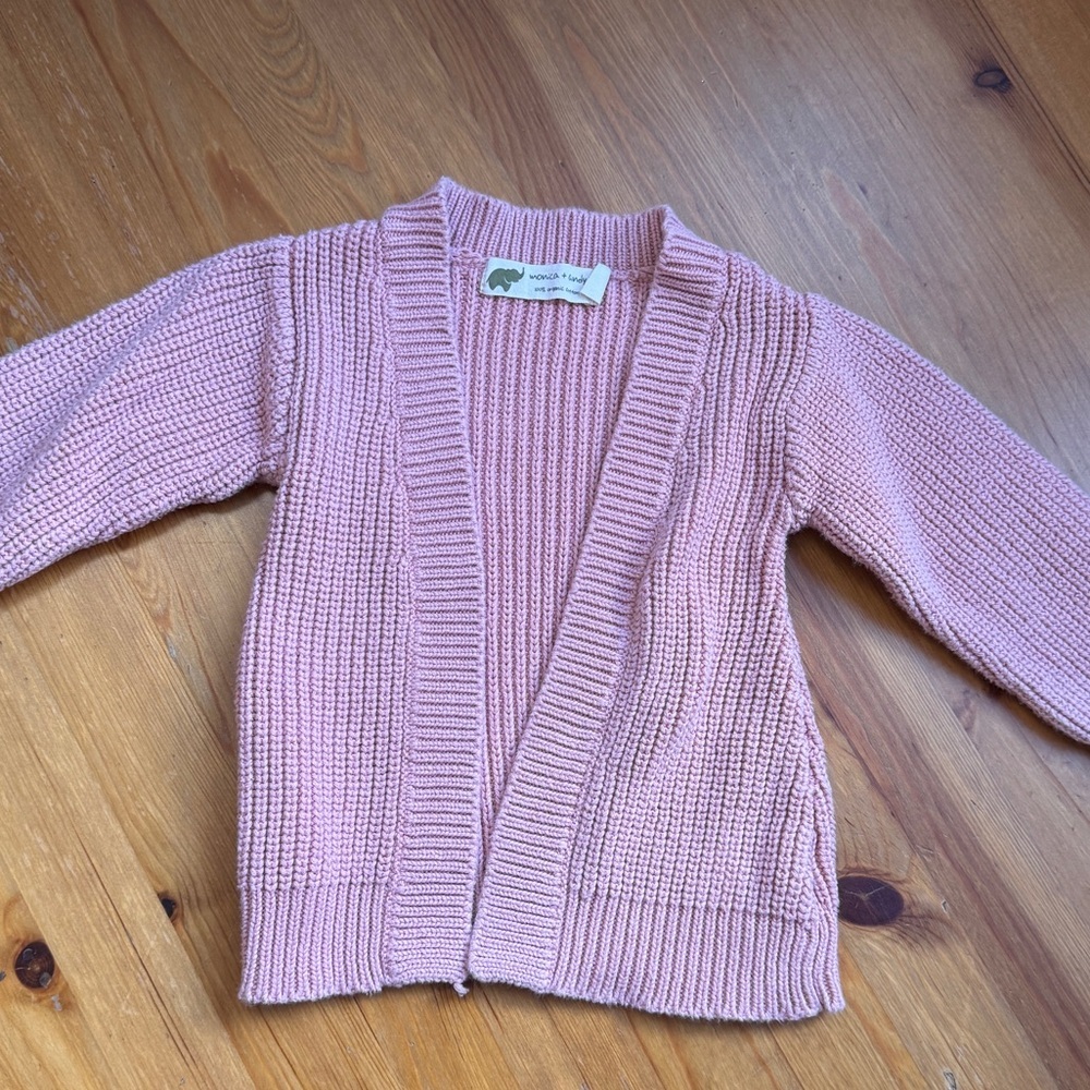 Monica and Andy pink cardigan sweater 6-12 months